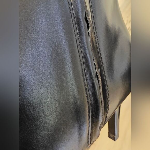 H&M Faux Leather Heeled Pointed Toe Bootie Boots Black Women's Size 8 US 39 - Picture 11 of 14